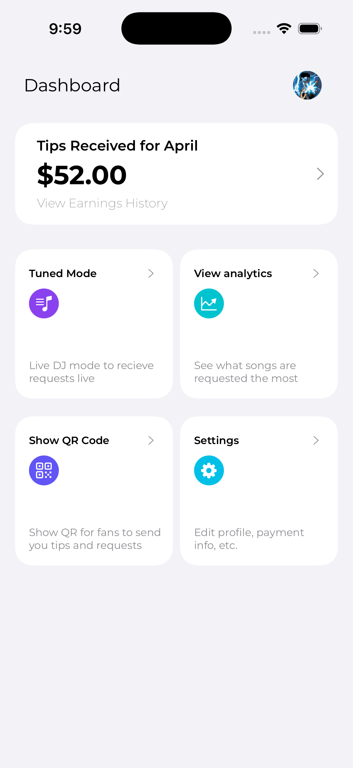 Tuned dashboard screenshot
